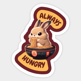 Always Hungry Bunny Sticker